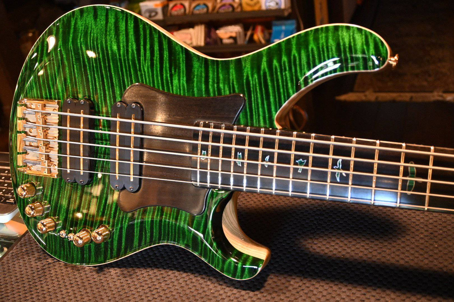 PRS Paul Reed Smith Private Stock Grainger 5 - Malachite Top/Natural Back with Grainfill #8426 - Danville Music