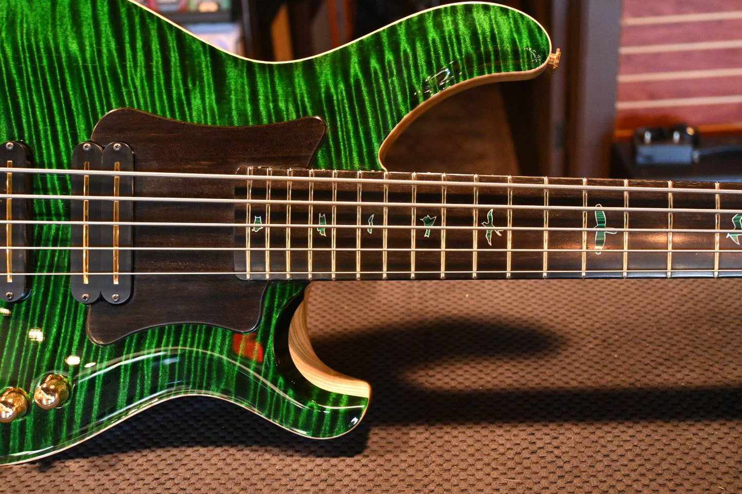 PRS Paul Reed Smith Private Stock Grainger 5 - Malachite Top/Natural Back with Grainfill #8426 - Danville Music