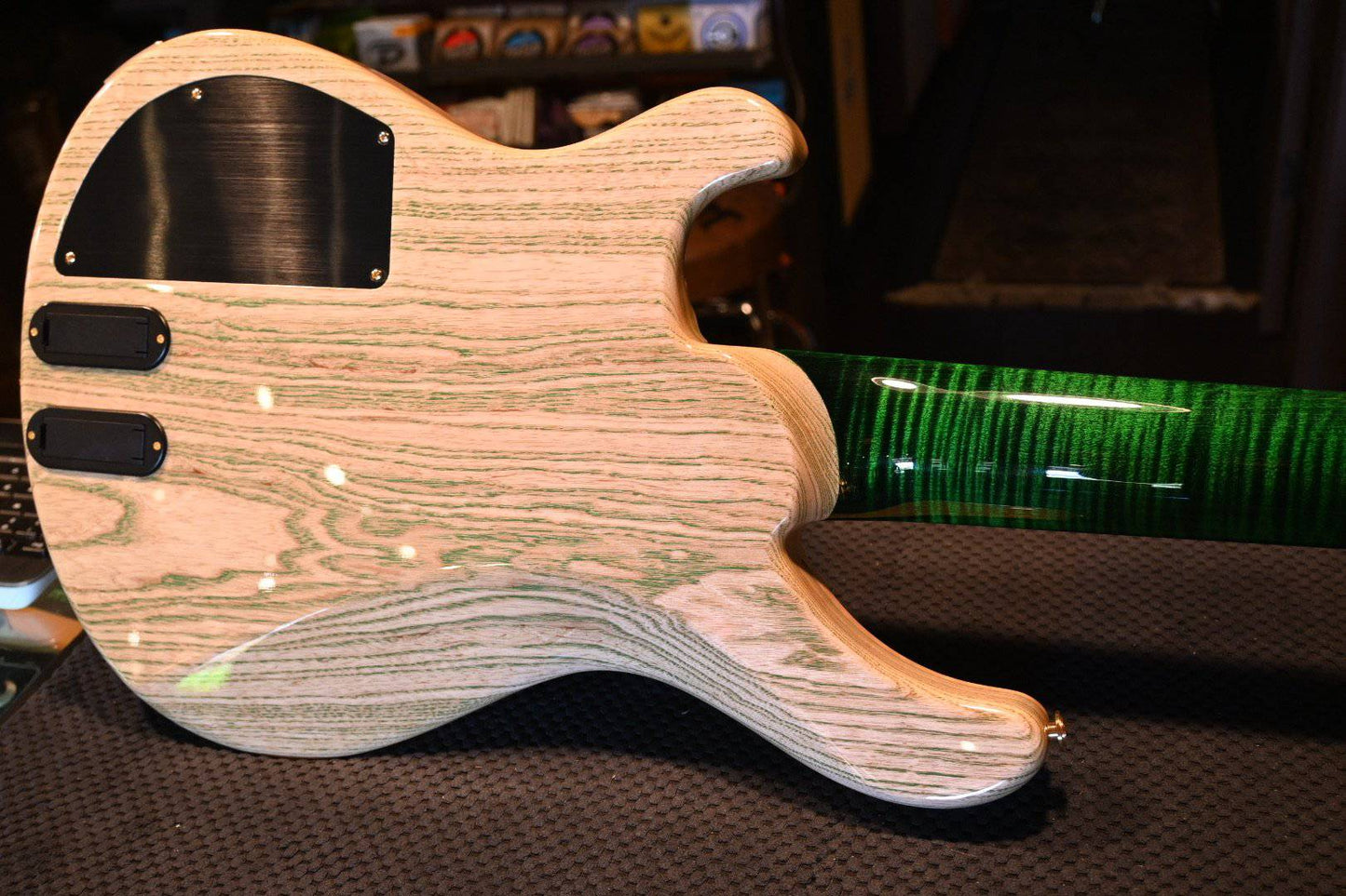 PRS Paul Reed Smith Private Stock Grainger 5 - Malachite Top/Natural Back with Grainfill #8426 - Danville Music