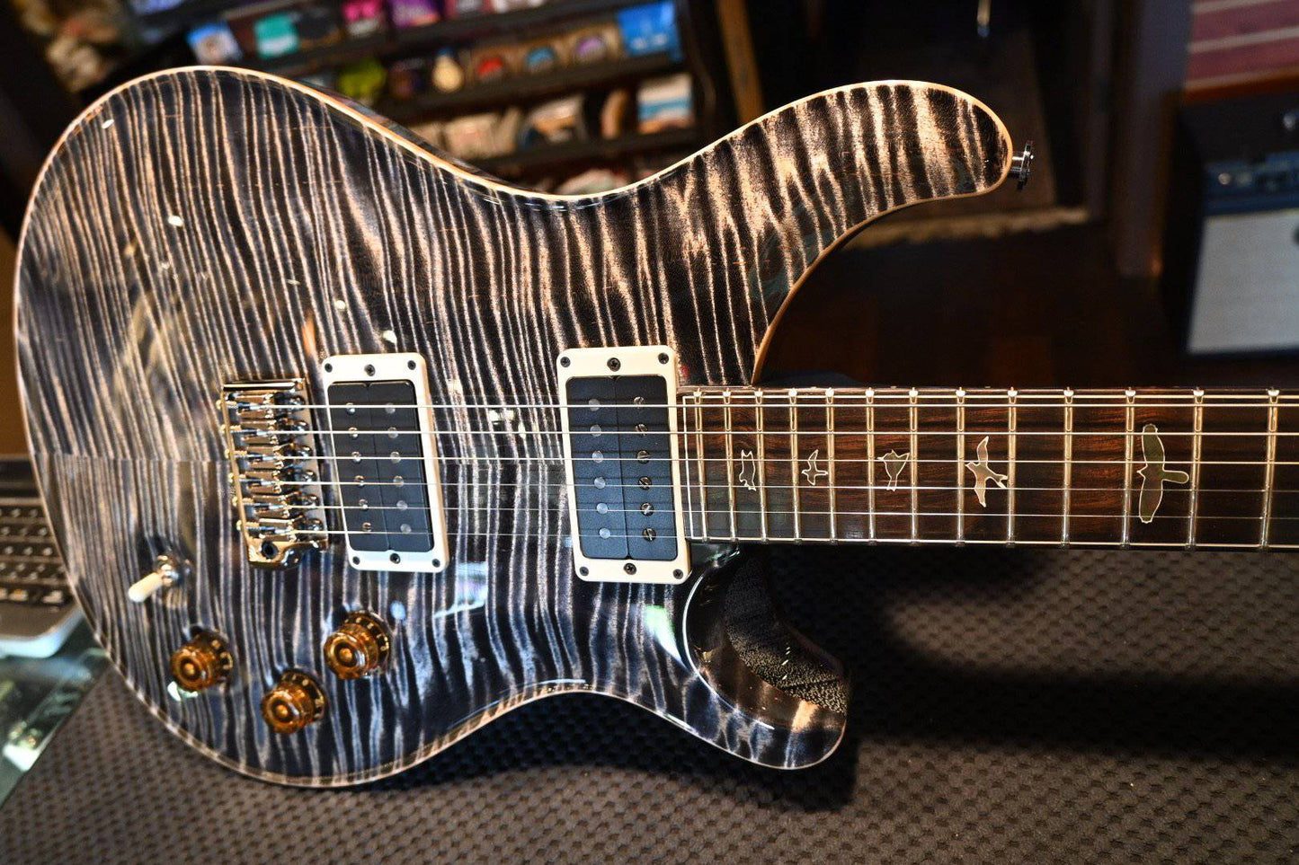 PRS Paul Reed Smith Private Stock DGT - Charcoal/Black with White Grainfill #8657 - Danville Music
