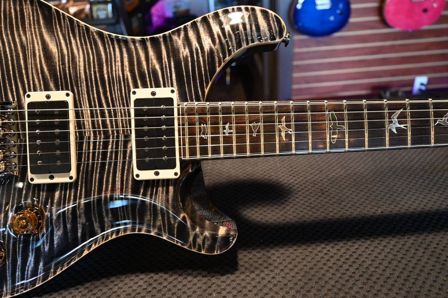 PRS Paul Reed Smith Private Stock DGT - Charcoal/Black with White Grainfill #8657 - Danville Music