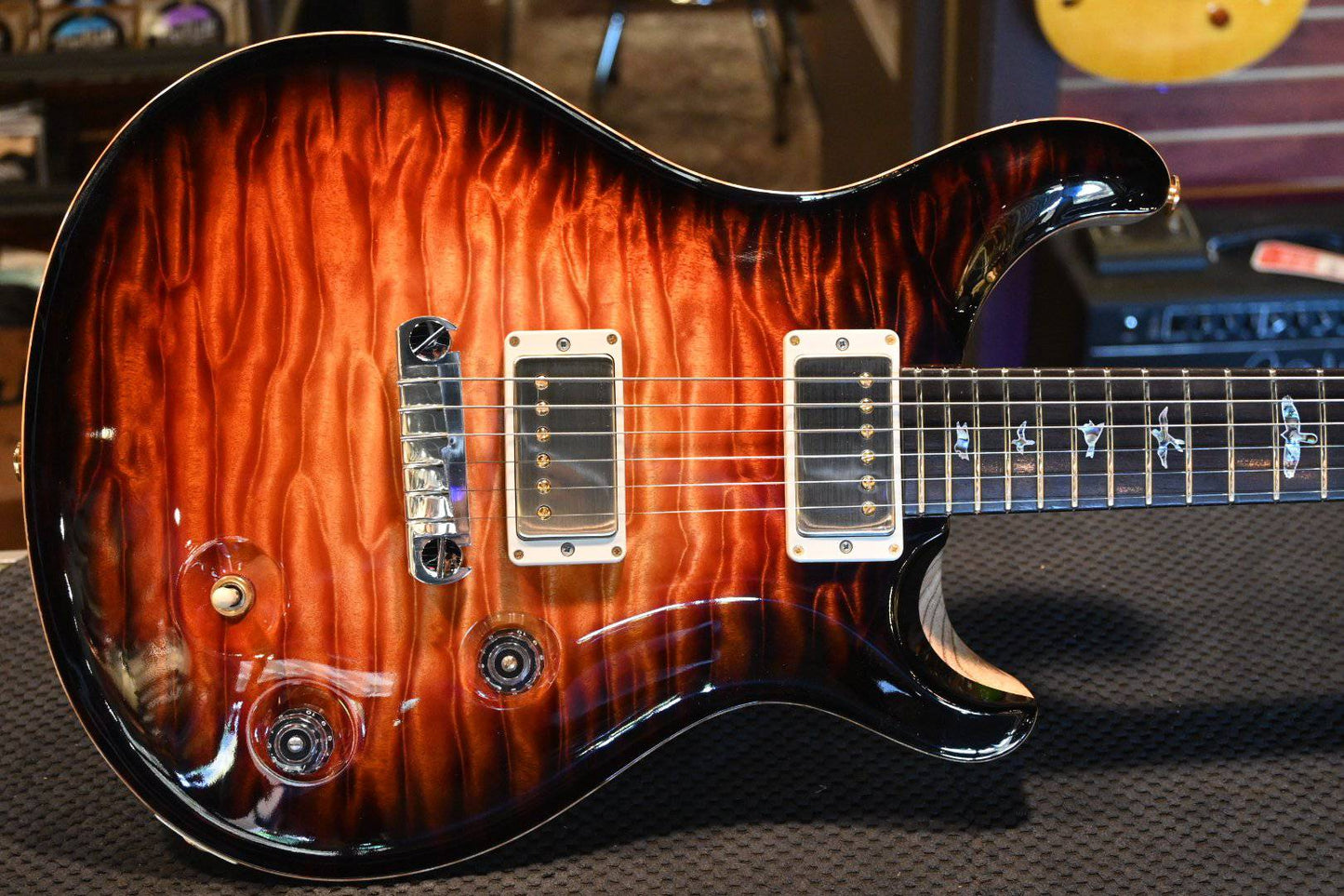 PRS Paul Reed Smith Private Stock McCarty One-Piece Quilt Top - Electric Tiger Glow Smoked Burst #8750 - Danville Music