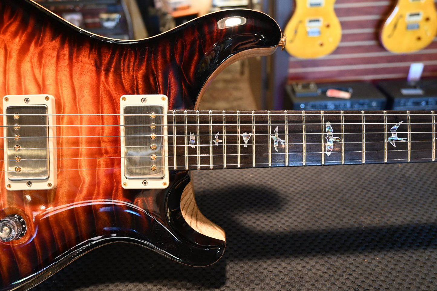 PRS Paul Reed Smith Private Stock McCarty One-Piece Quilt Top - Electric Tiger Glow Smoked Burst #8750 - Danville Music