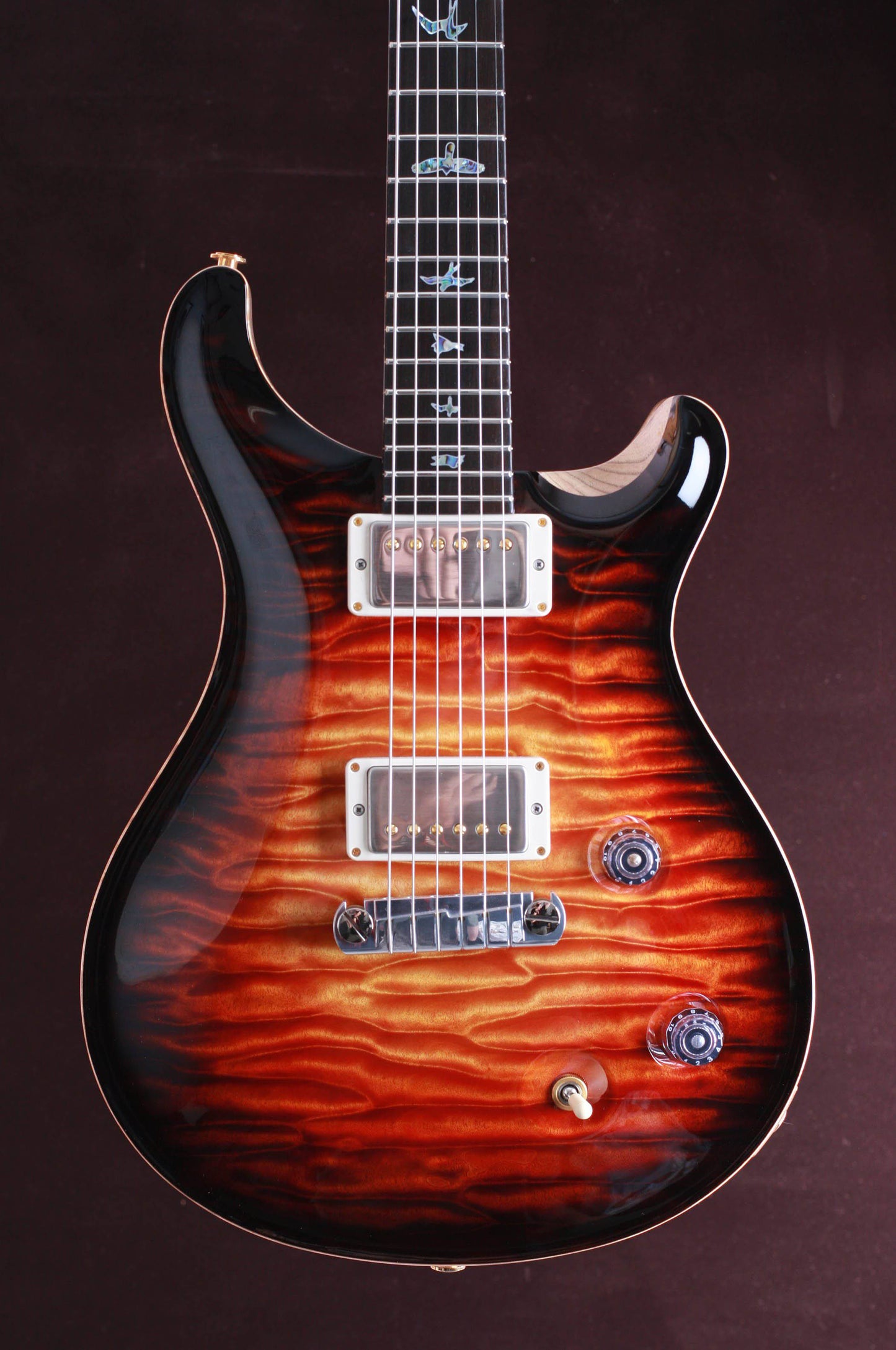 PRS Paul Reed Smith Private Stock McCarty One-Piece Quilt Top - Electric Tiger Glow Smoked Burst #8750 - Danville Music