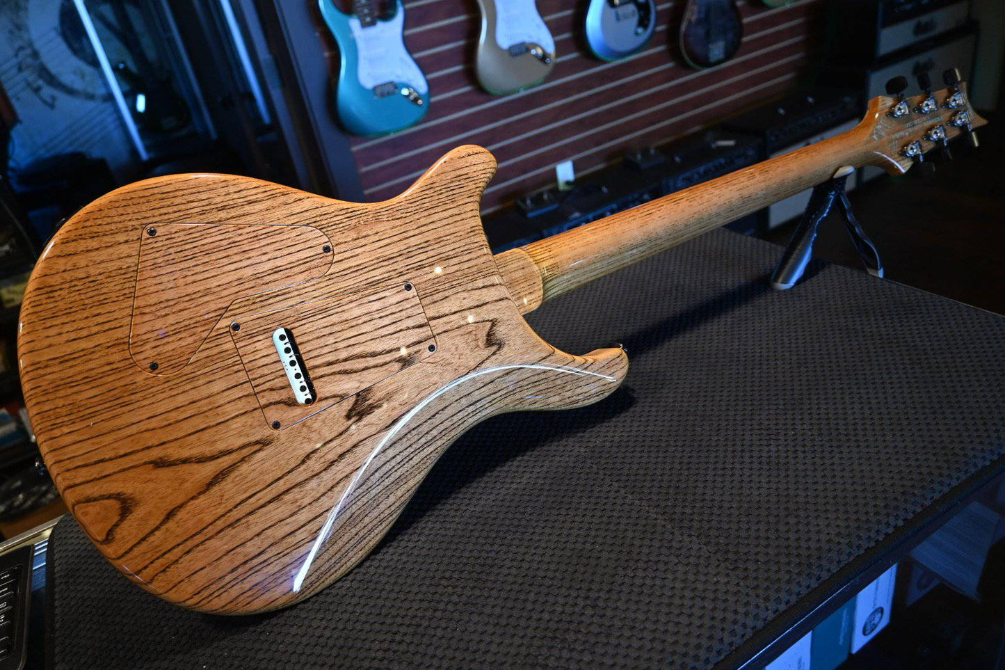 PRS Paul Reed Smith Private Stock Custom 24 Spalted Maple - Silver Leaf Blue Burst Accents #8484 - Danville Music