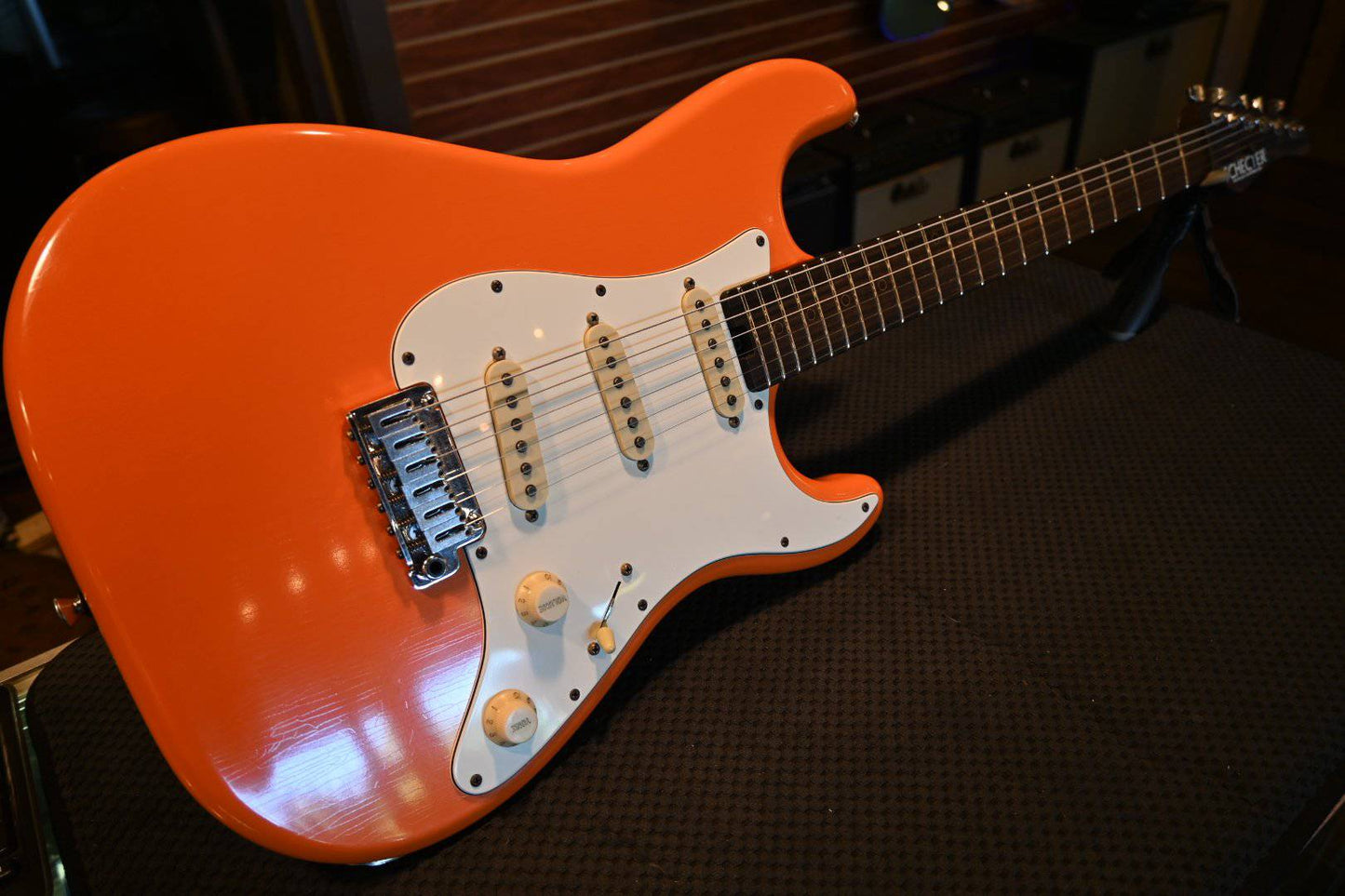 Schecter Nick Johnston USA Signature Nitro Finish - Wembley Atomic Orange Nitro #1014 - Danville Music