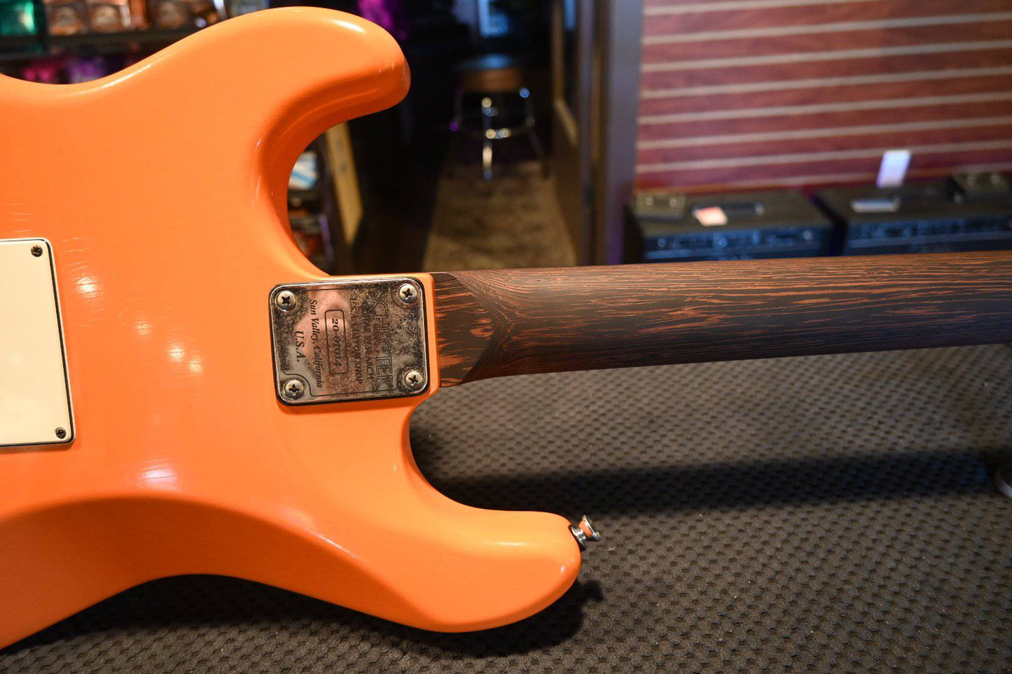 Schecter Nick Johnston USA Signature Nitro Finish - Wembley Atomic Orange Nitro #1014 - Danville Music