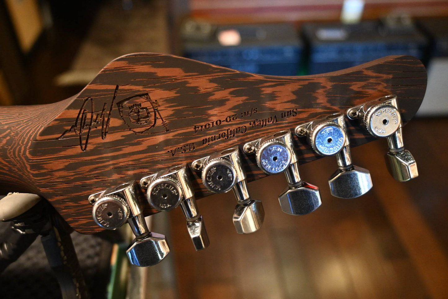 Schecter Nick Johnston USA Signature Nitro Finish - Wembley Atomic Orange Nitro #1014 - Danville Music