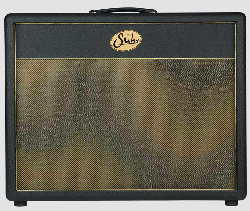 Suhr 2x12 Speaker Cabinet Black Tolex Gold Grill Veteran 30 Speakers - Danville Music