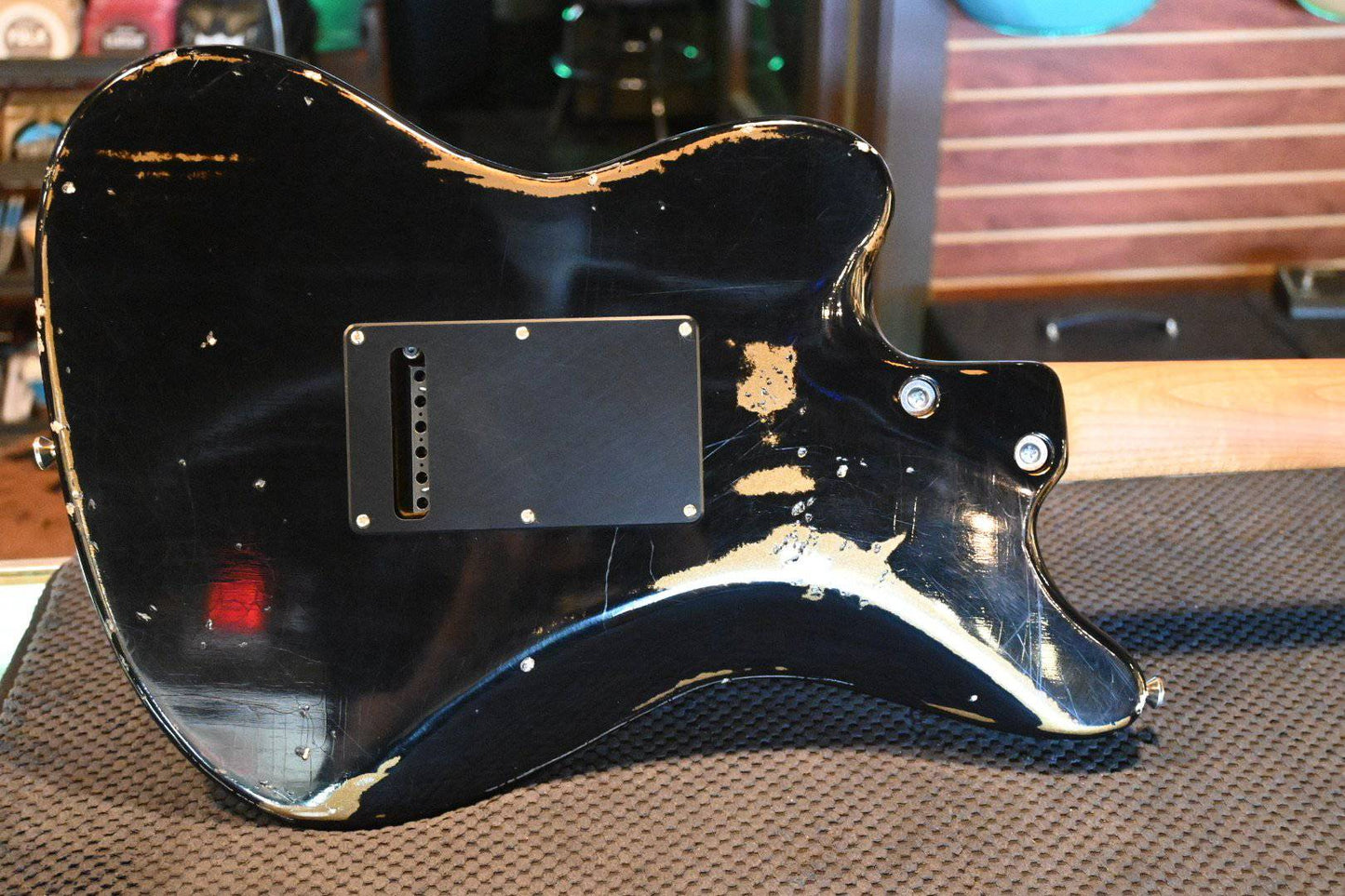 Tom Anderson Raven Classic - Black over Firemist Gold (In-Distress Level 3) #821P - Danville Music