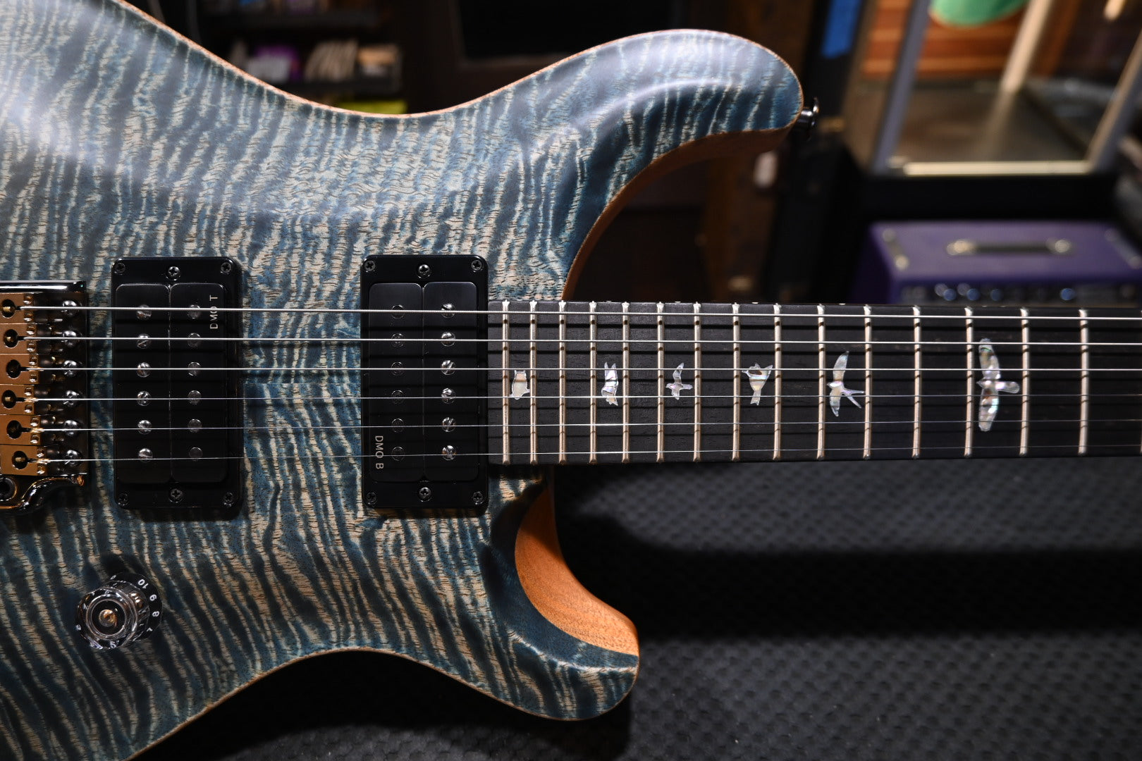 PRS 40th Anniversary Custom 24 Satin Limited - Faded Whale Blue Guitar #5750 - Danville Music