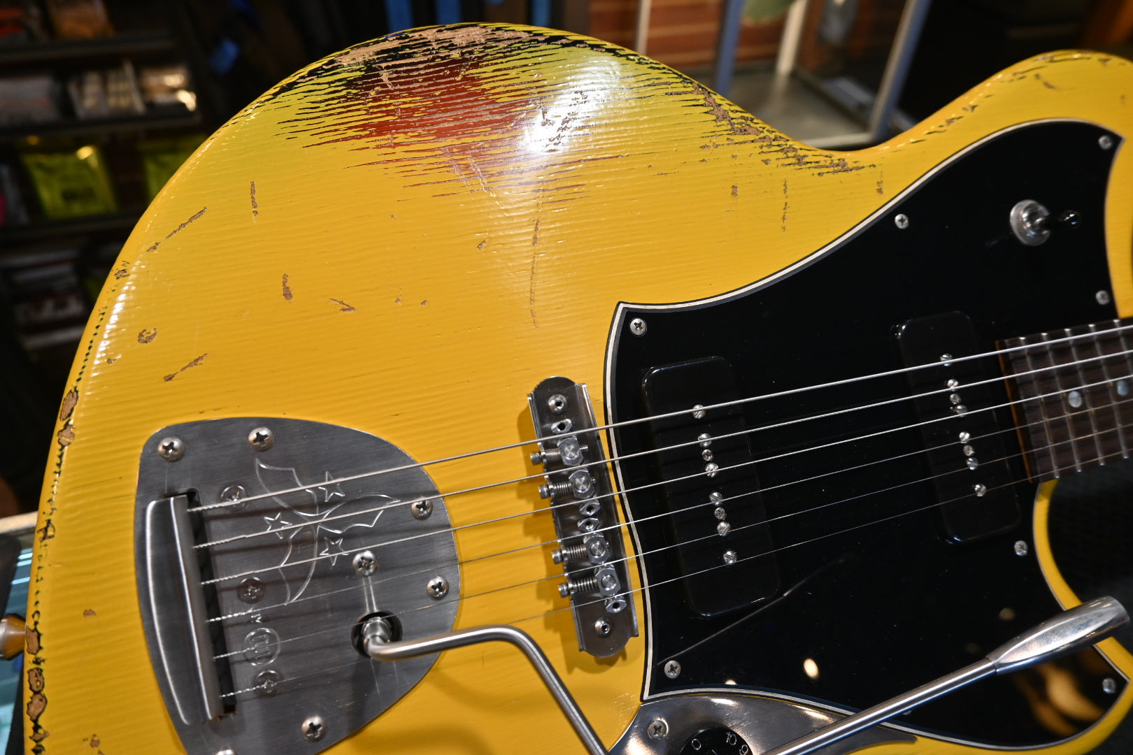 Novo Serus J - Vandalism Yellow over ‘64 3-stone Burst Guitar #5107 - Danville Music