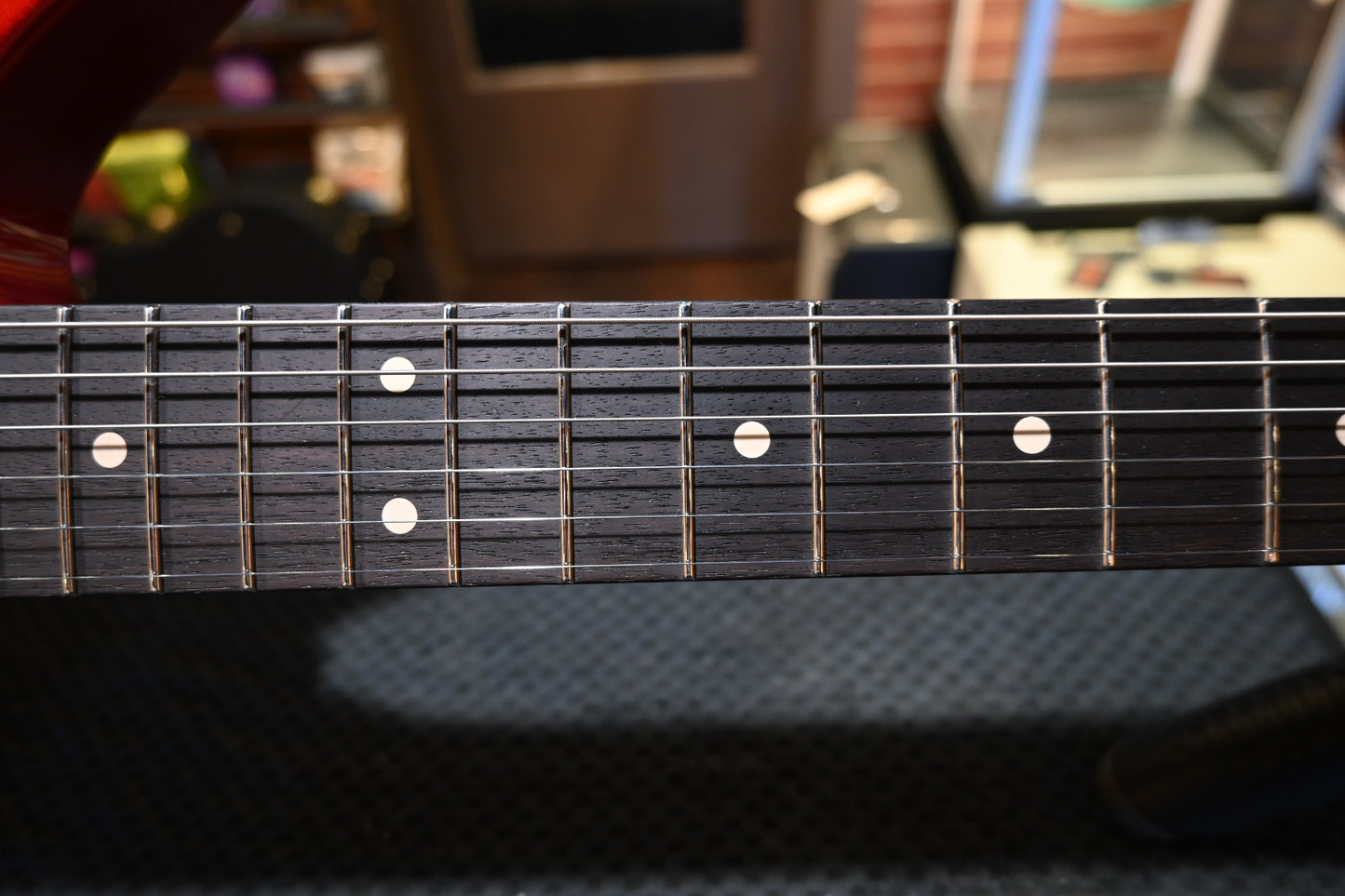 Suhr Classic JM Antique Limited Edition Mastery Bridge - Candy Apple Red Guitar #9376 - Danville Music