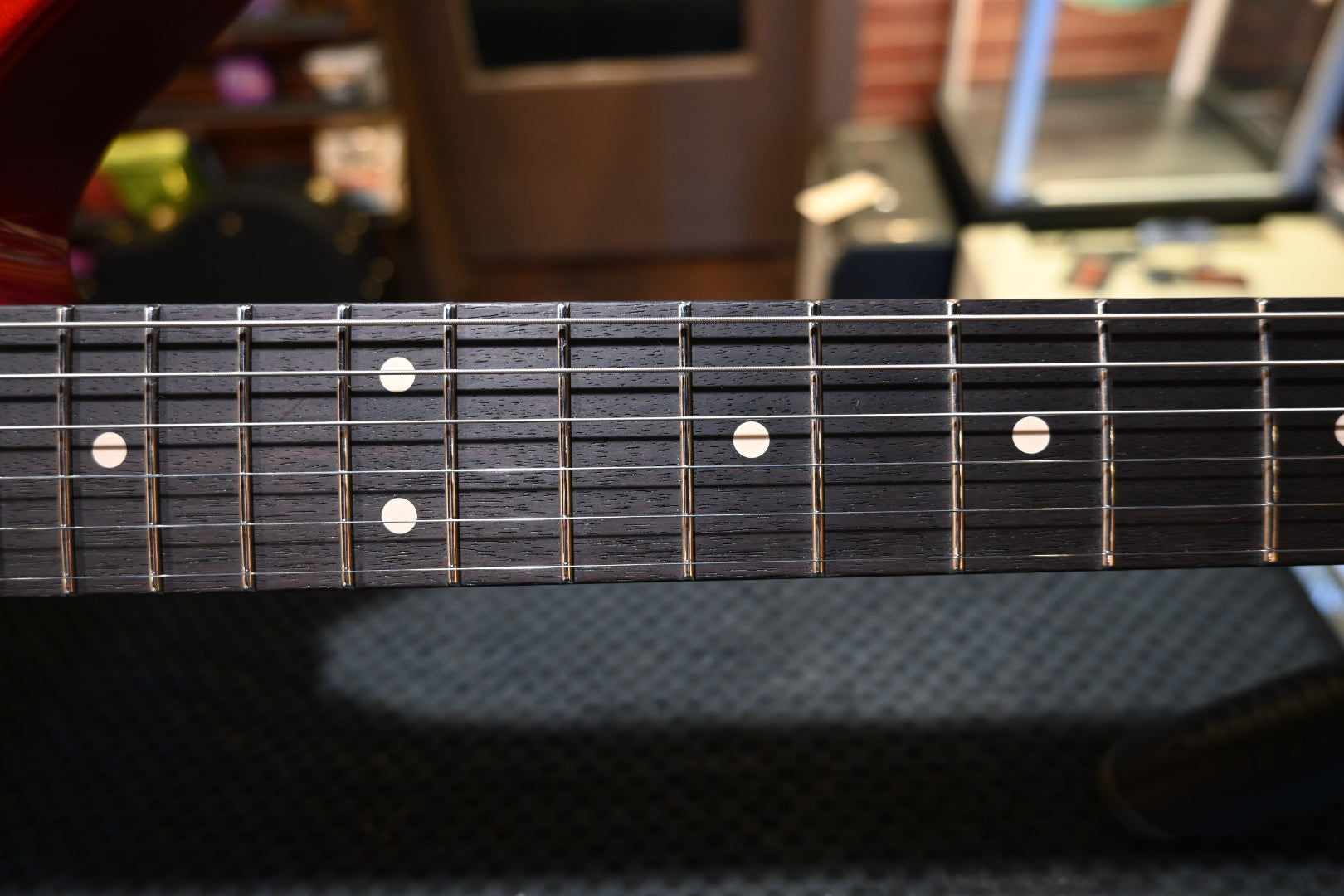 Suhr Classic JM Antique Limited Edition Mastery Bridge - Candy Apple Red Guitar #9376 - Danville Music