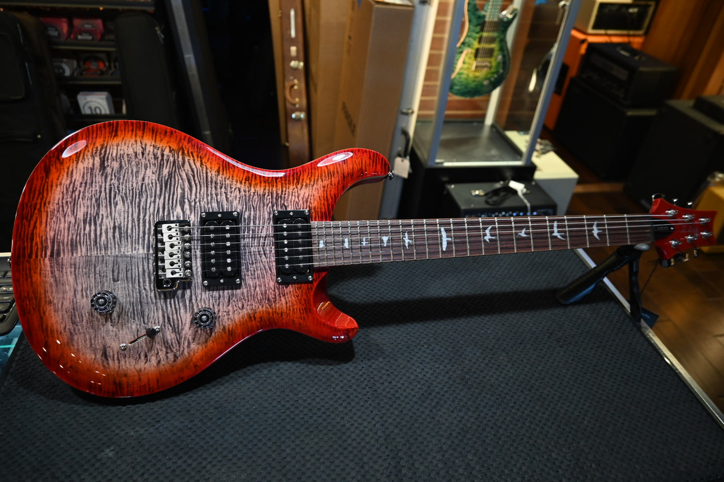 PRS SE Custom 24 - Charcoal Cherry Burst Guitar #3535