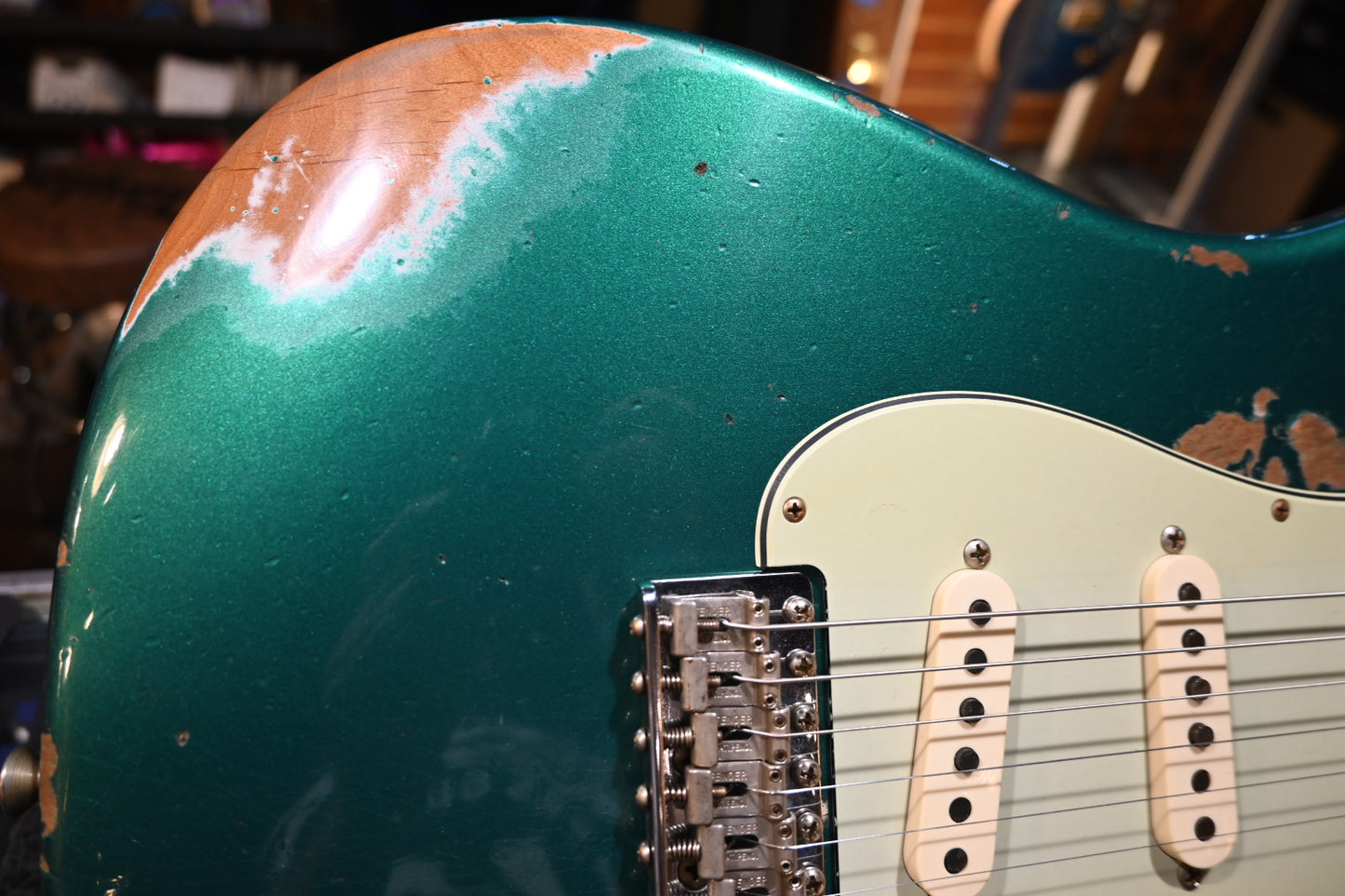 Fender Custom Shop Custom 1959 Stratocaster Heavy Relic - British Racing Green Guitar #3501
