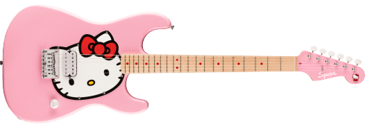 Squire Fender x Hello Kitty Stratocaster - Pink Guitar