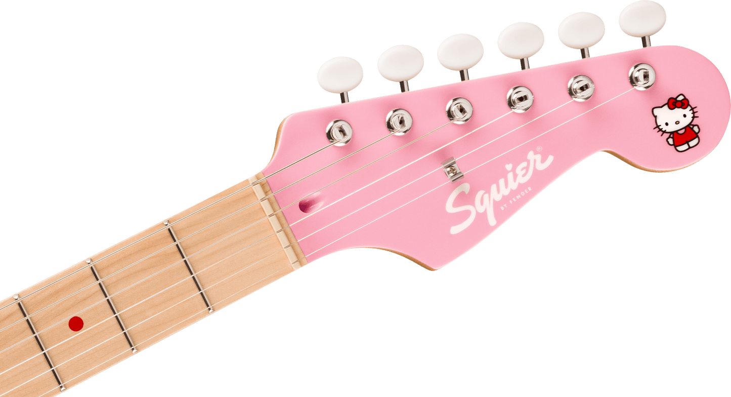 Squire Fender x Hello Kitty Stratocaster Pink Guitar | Danville Music Squire Fender x Hello Kitty Stratocaster Pink Guitar | Danville Music