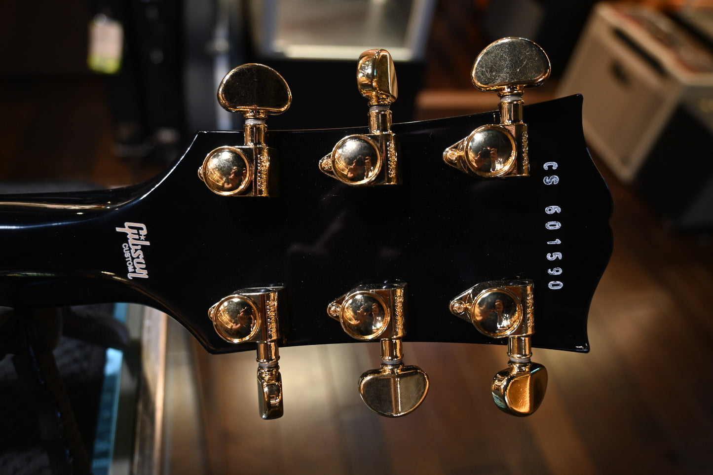Gibson Custom Shop Les Paul Custom Long Scale - Ebony Guitar #1590