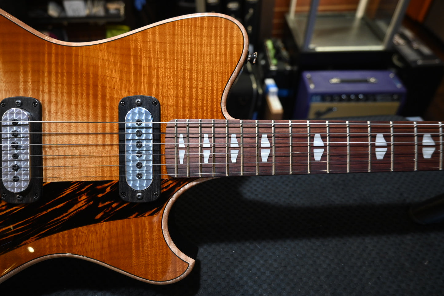 Powers Electric A-Type Select Maple FF42 Hard Tail - Wild Honey Burst Guitar #B101 - Danville Music