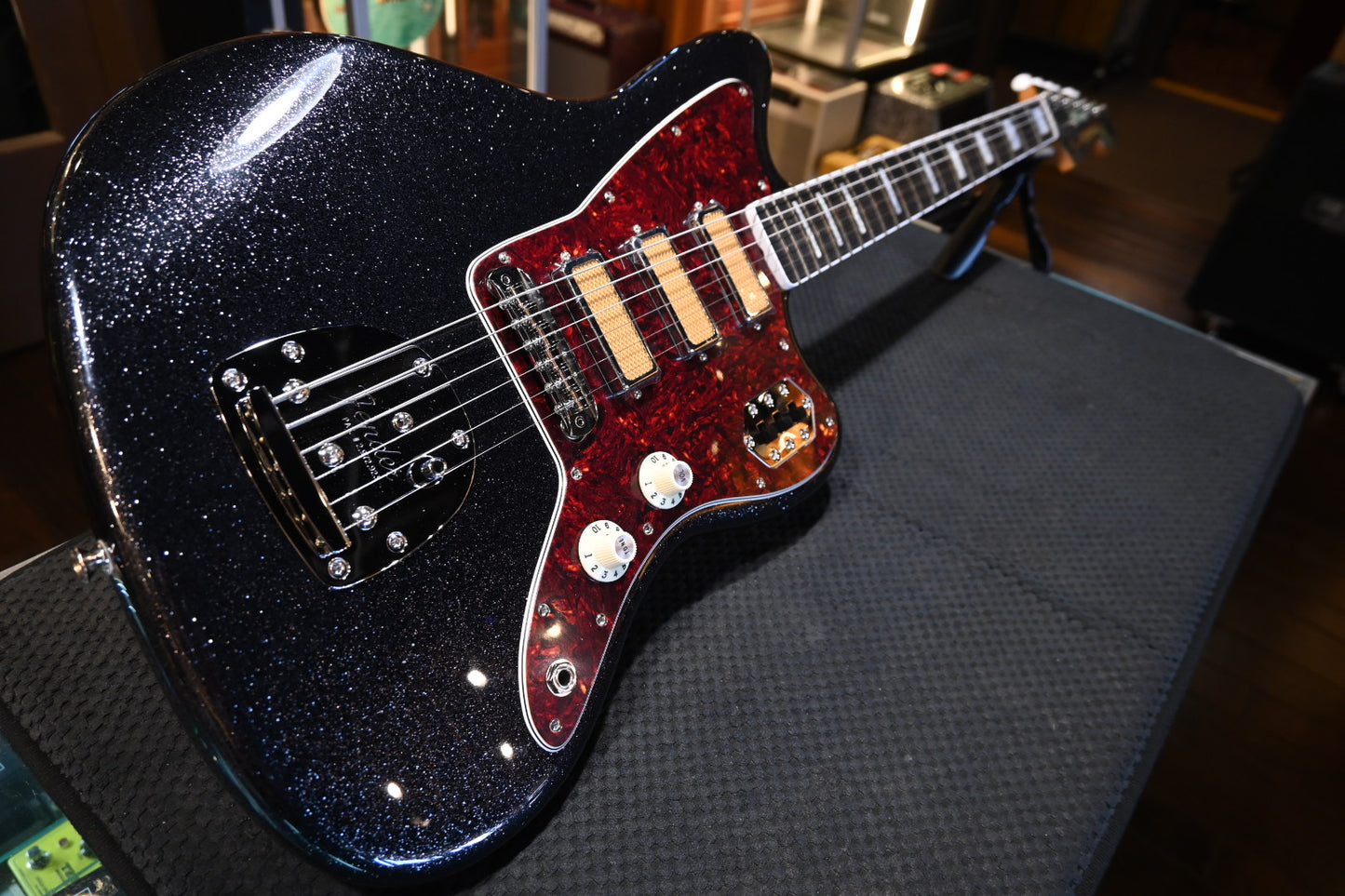 Fender LTD Foil Jazzmaster - Black Sparkle Guitar #6610 - Danville Music