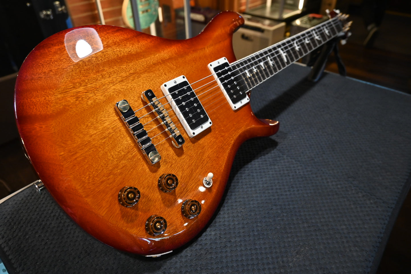 PRS Wood Library S2 McCarty 594 Thinline - Dark Cherry Sunburst Guitar #5491 - Danville Music