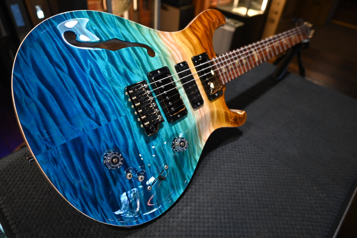 PRS Wood Library Special Semi-Hollow Danville Music 35th Anniversary Artist Top - Beach Fade Guitar #5856