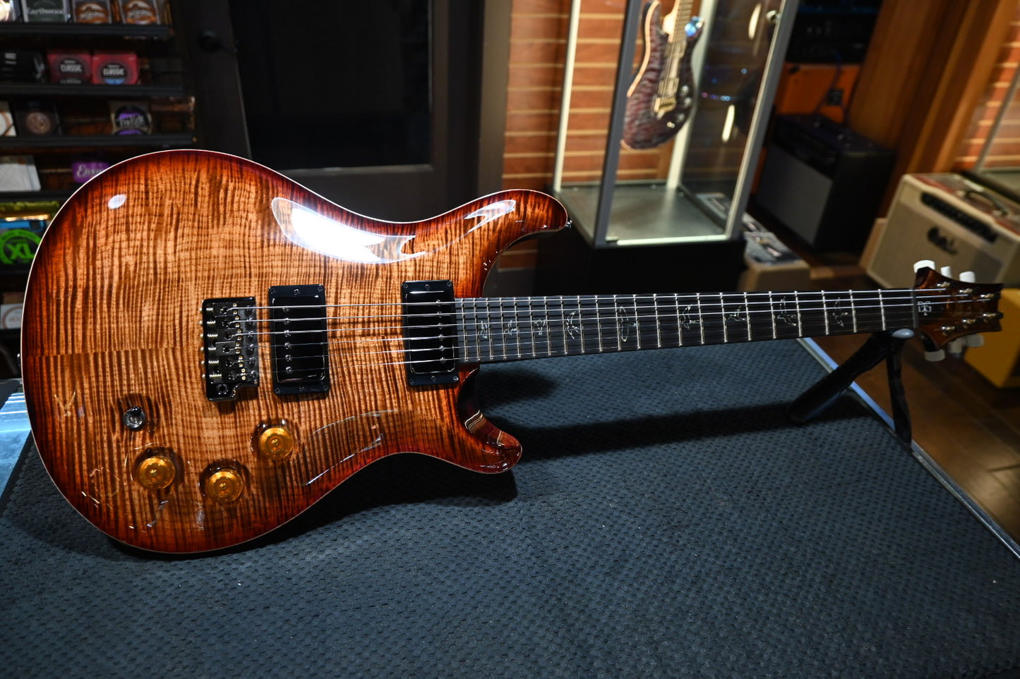 PRS Wood Library DGT 10-Top Ebony - Copperhead Cherry Burst Guitar #2554