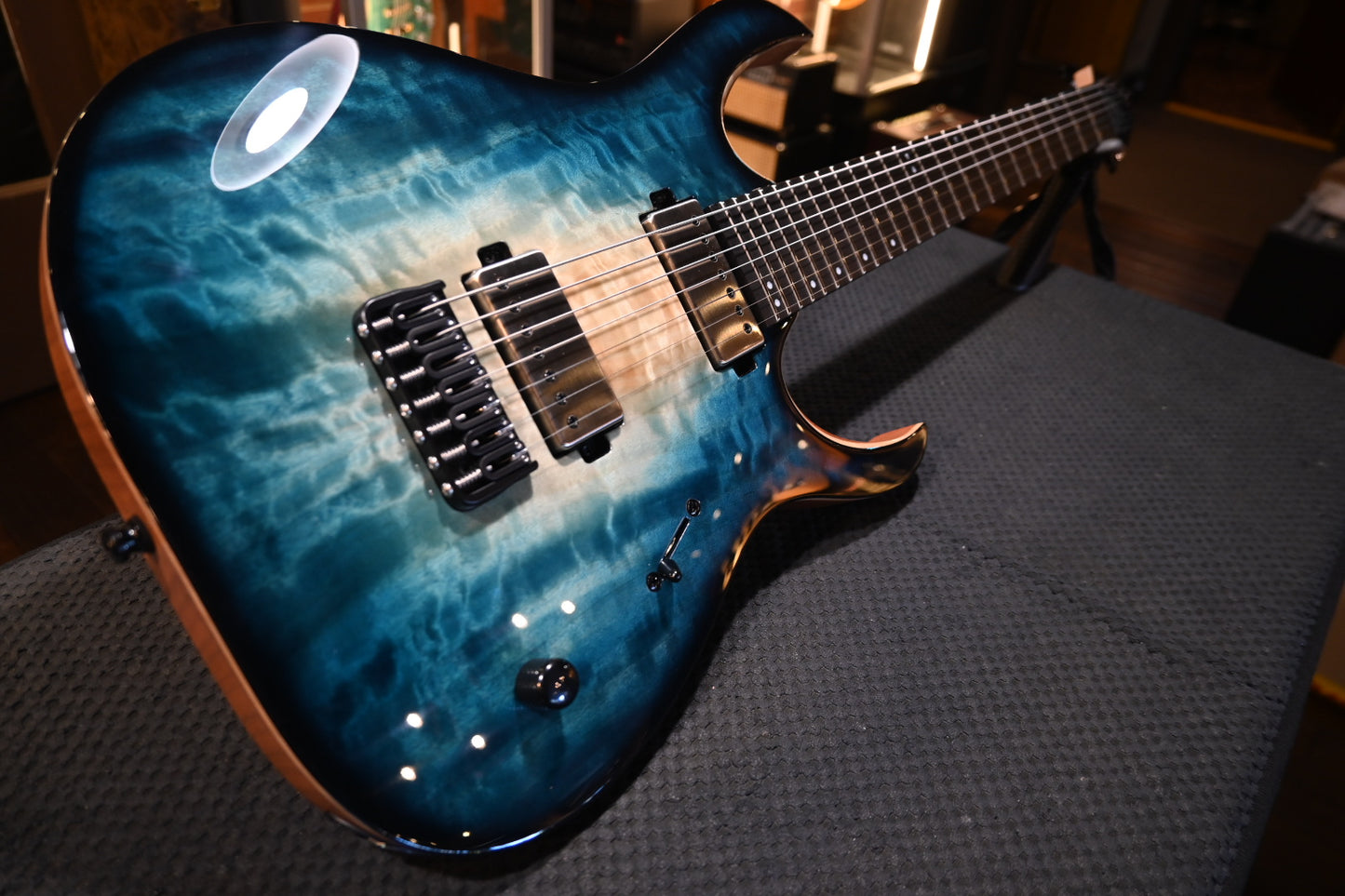 Mayones Duvell Elite 7 - Turquoise Iris Guitar #6109
