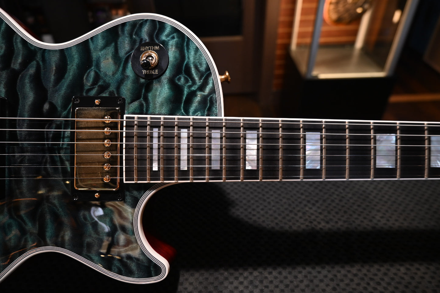 Gibson Custom Shop Les Paul Axcess Custom 5A Quilt PSL - Nordic Blue Guitar #1338