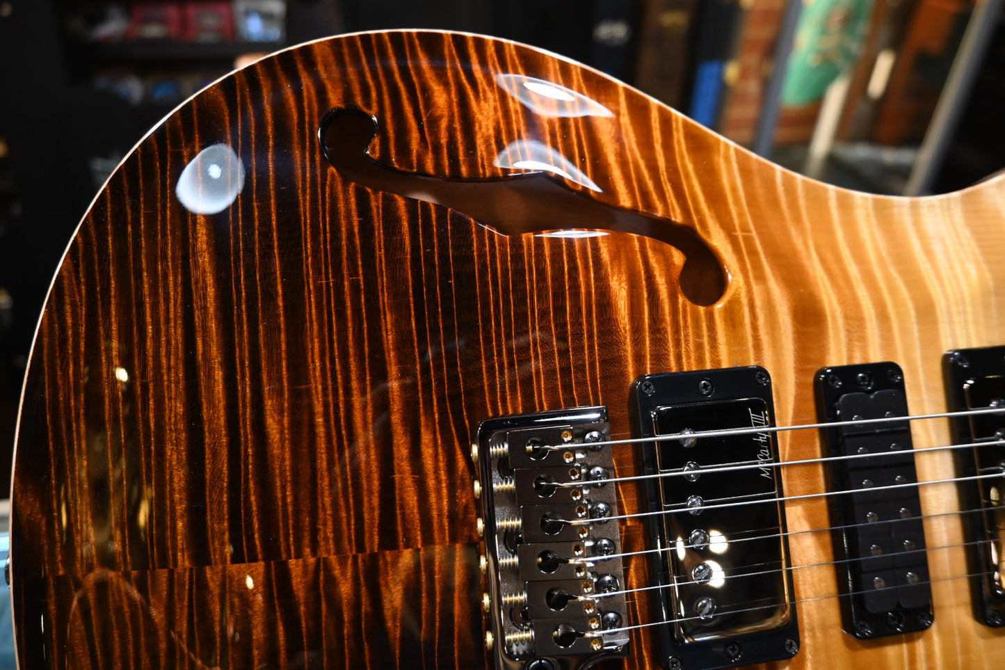 PRS Wood Library Special Semi-Hollow Danville Music 35th Anniversary Artist Top - Sandstorm Fade Guitar #6044