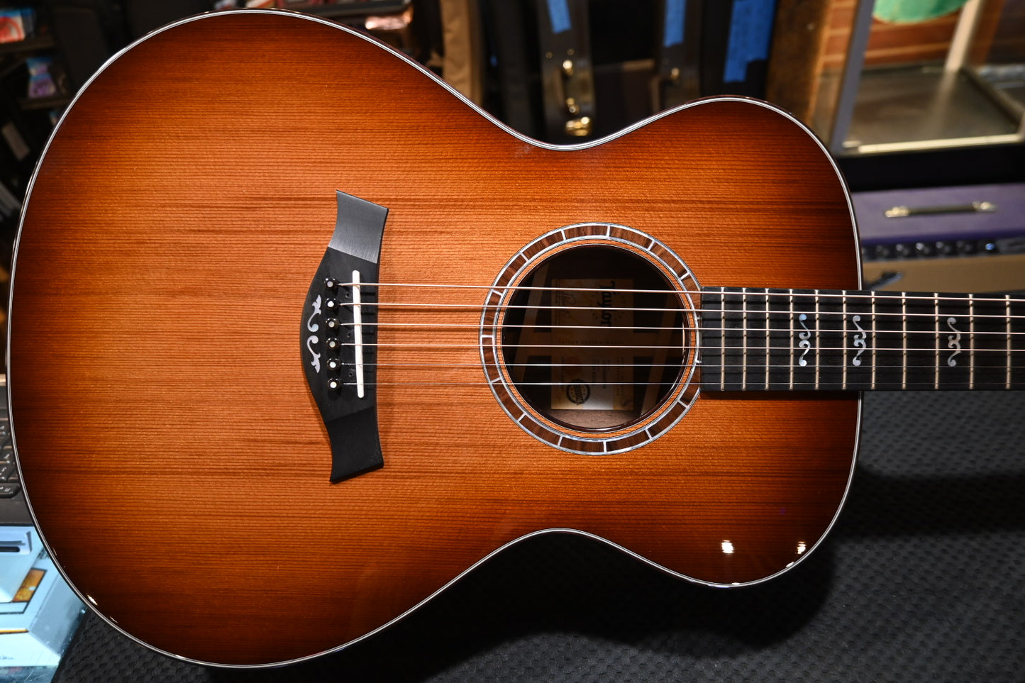 Taylor Custom GC Grand Concert “Harvester” Sinker Redwood/Bocote Catch #31 Guitar #5098