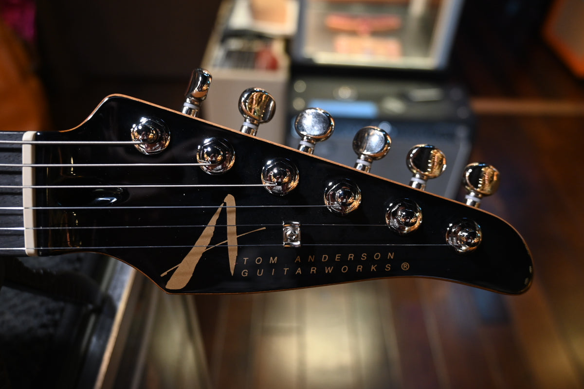 Tom Anderson Guitarworks T Classic - Black with Gold Doghair Guitar #526P