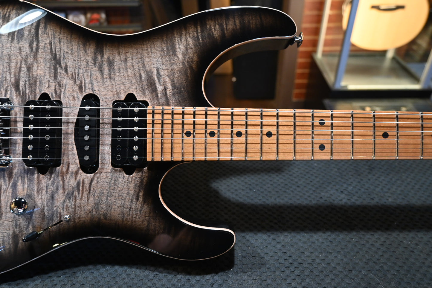 Suhr Modern Plus Roasted Maple - Trans Charcoal Burst Guitar #0468