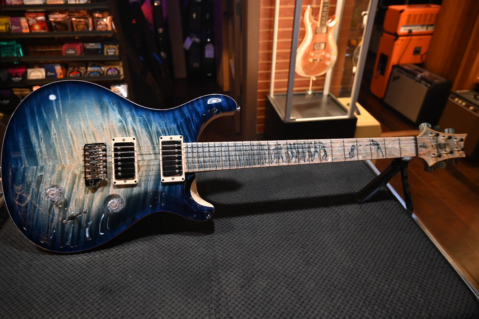 PRS Private Stock Custom 24 Walking Zombie 2022 - Ice Blue Glow Guitar  #9011 PRE-OWNED