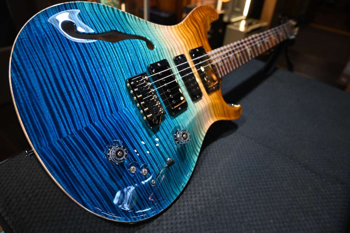 PRS Wood Library Special Semi-Hollow Danville Music 35th Anniversary Artist Top - Beach Fade Guitar #5859