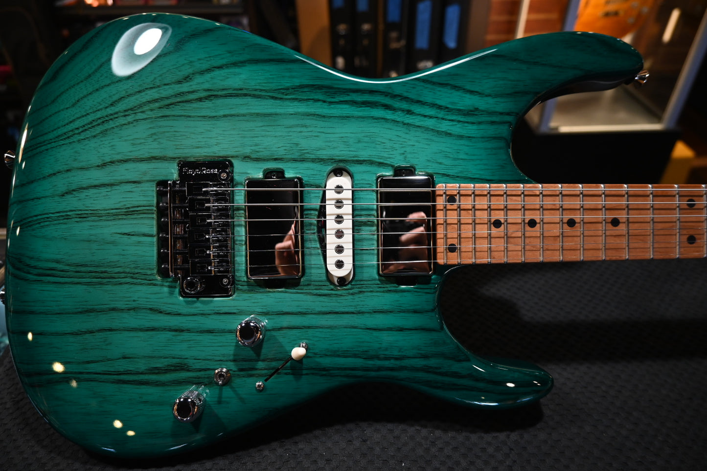 Tom Anderson Angel Player - Natural Teal Burst Dark Grain Guitar #324N