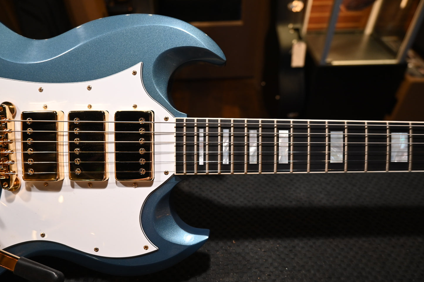 Gibson Custom Shop 1963 Les Paul SG Custom 3-Pickup Bigsby VOS “Hendrix” PSL - Pelham Blue Guitar #3223