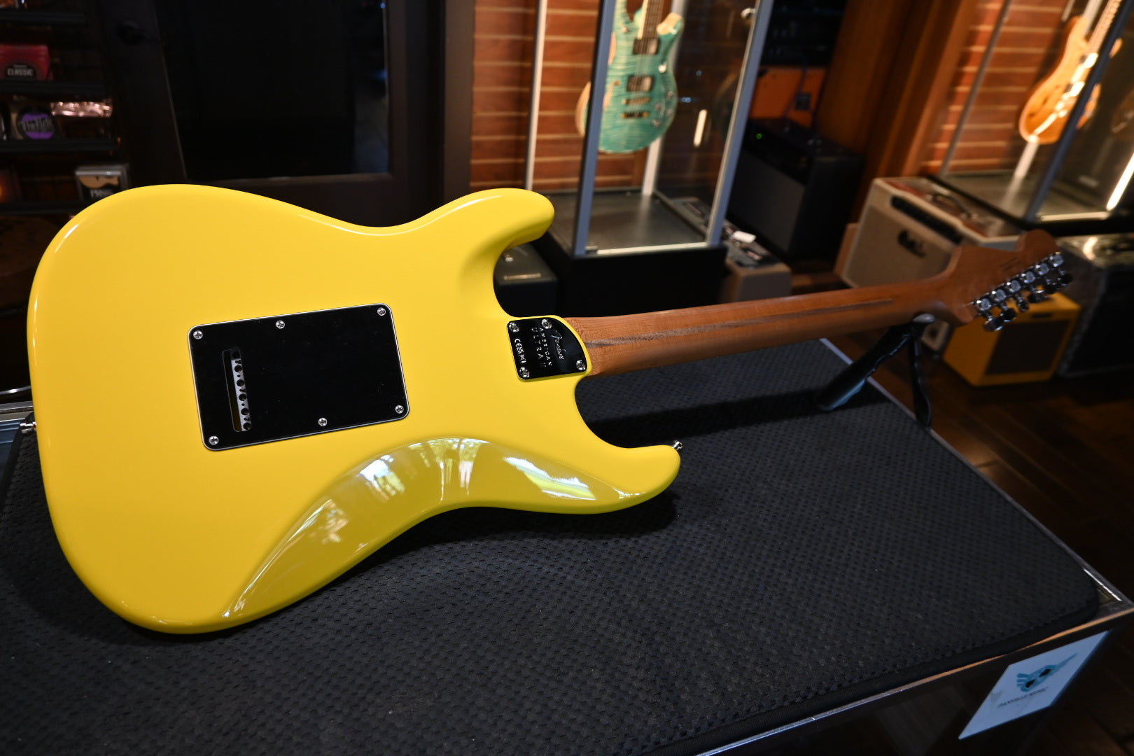Fender Limited Edition American Ultra II Stratocaster HSS - Graffiti Yellow Guitar #8927 - Danville Music