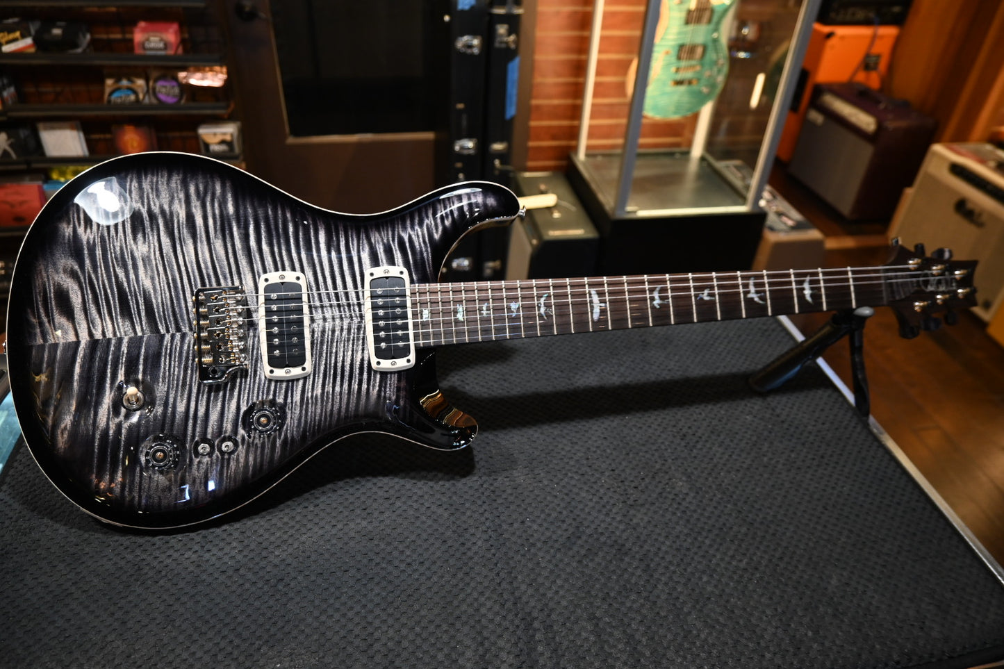 PRS Wood Library Custom 24-08 2024 - Charcoal Burst Guitar #0447 - Danville Music