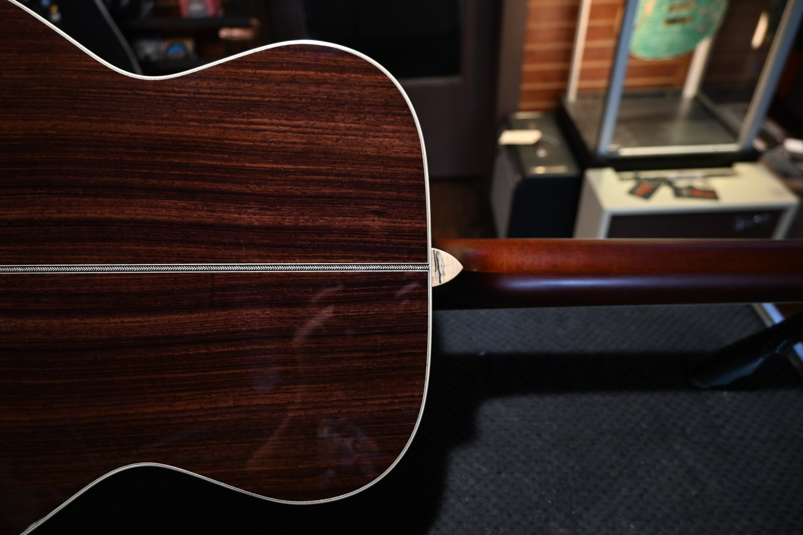 Santa Cruz OM Bearclaw Moon Spruce/Rosewood Guitar #6368 - Danville Music