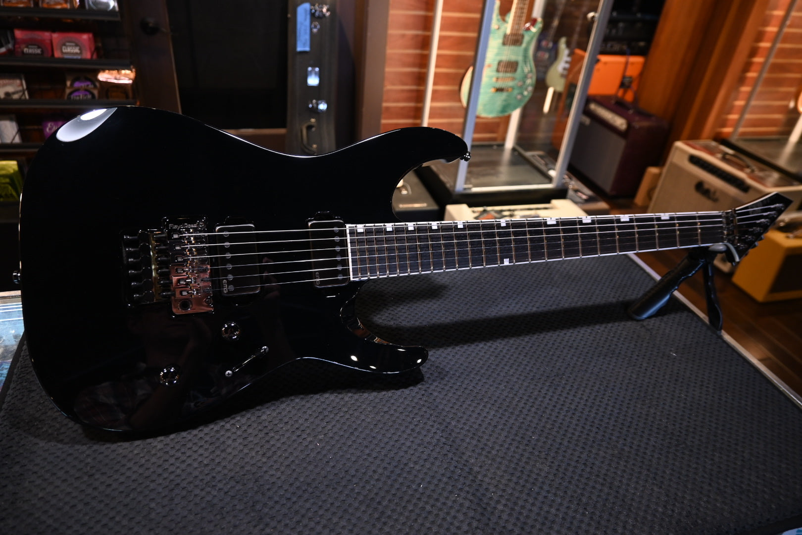 ESP M-II Custom - Black Guitar #0232 USED - Danville Music