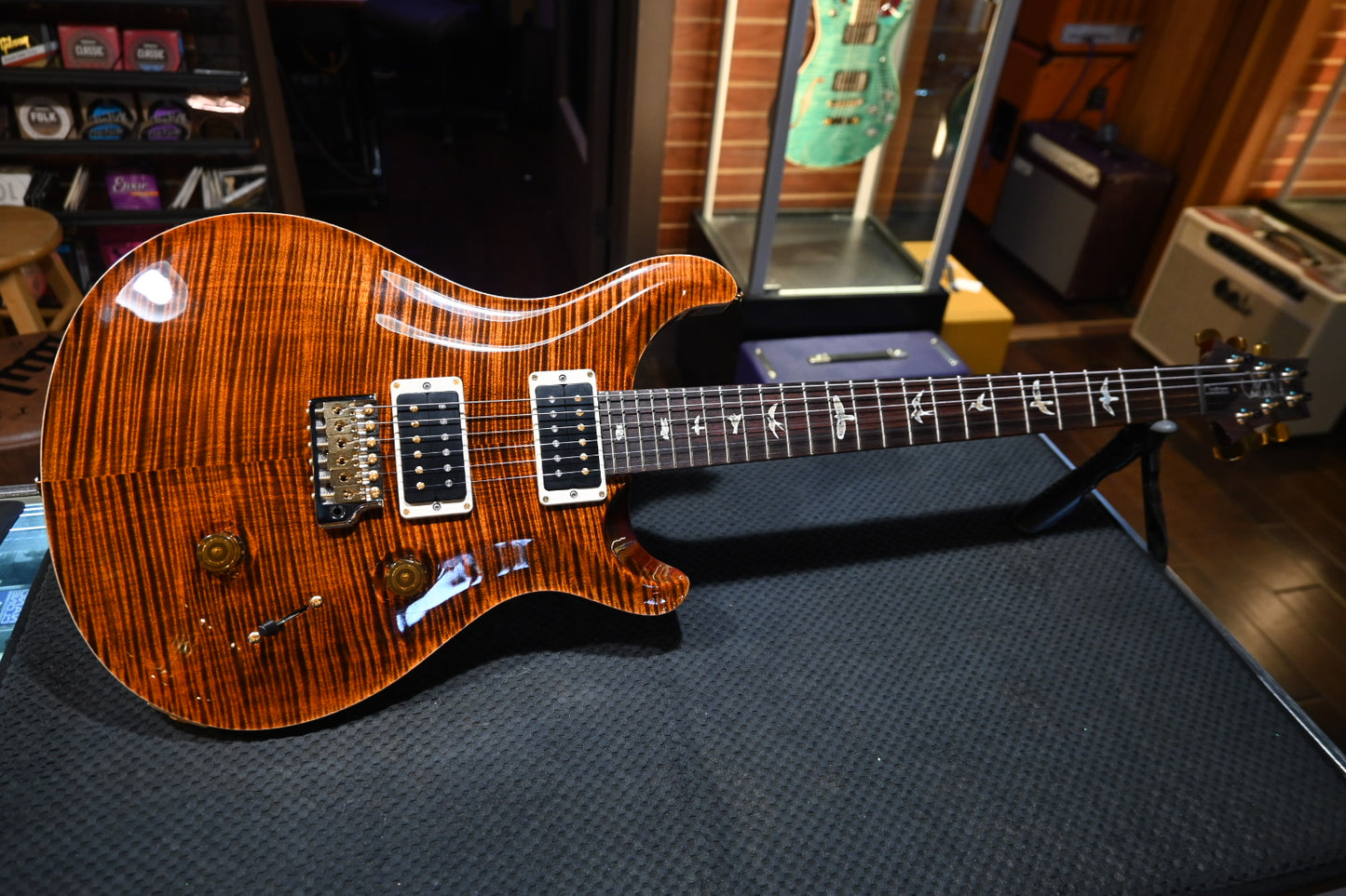 PRS Custom 24 10-Top 2024 - Orange Tiger Guitar #5946