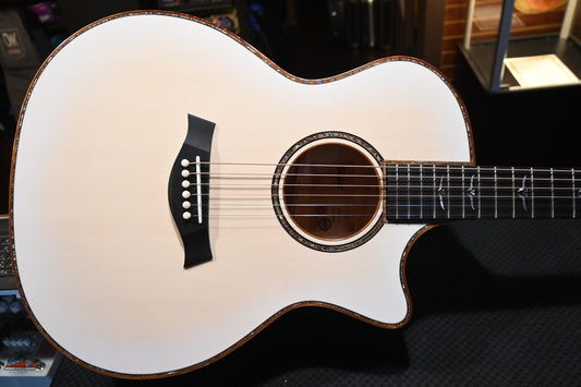Taylor Custom GA Grand Auditorium Lutz Spruce/Big Leaf Maple Catch #22 - Translucent White Guitar #3155 w/ Taylor buy one get a GS Mini for $199 Promo! - Danville Music