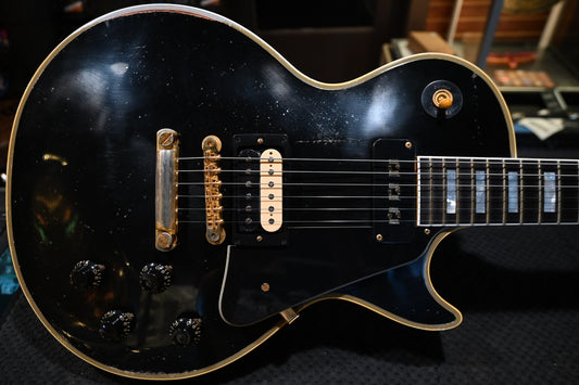 Gibson Custom Shop 1954 Les Paul Custom Reissue Staple HB Murphy Lab Heavy Aged - Ebony Guitar #6366