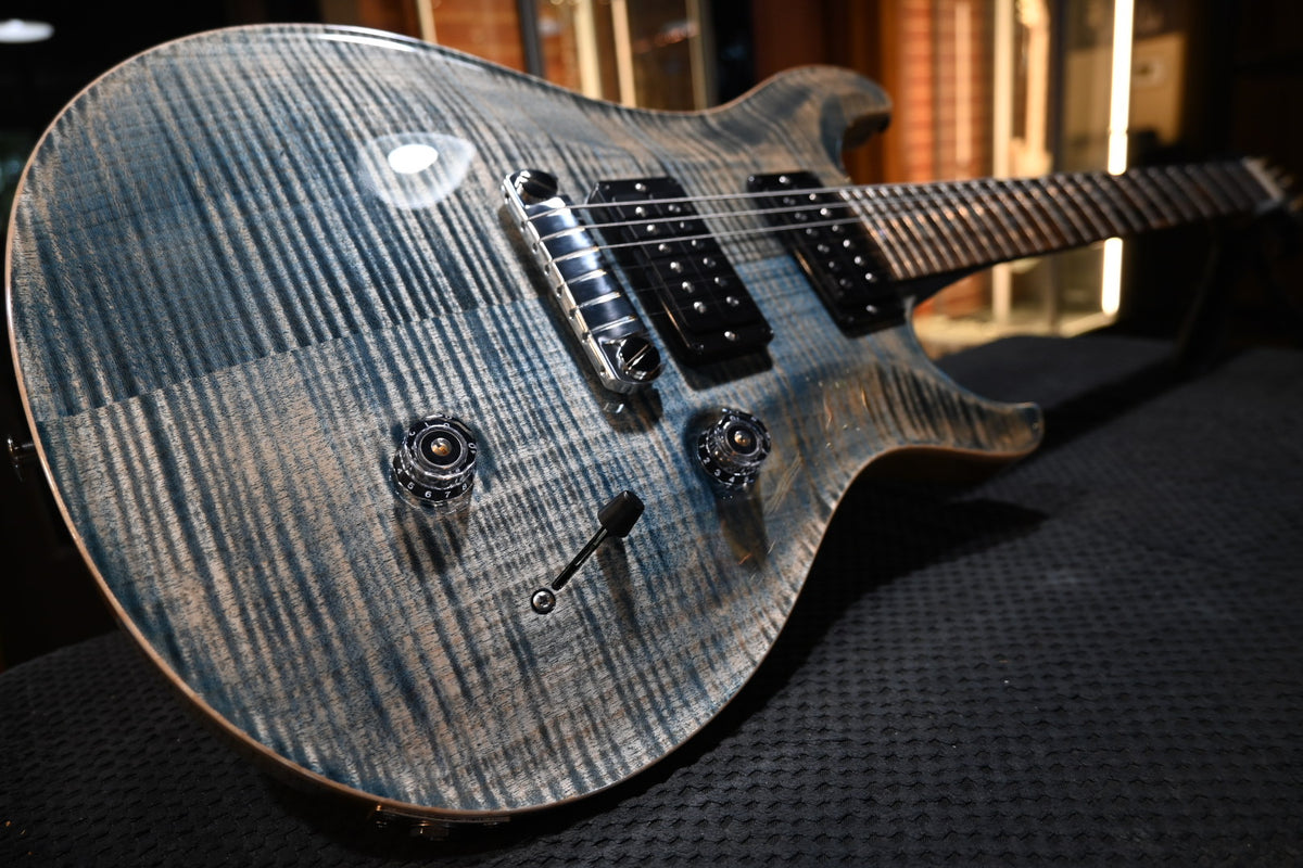 PRS Wood Library Custom 24 Stoptail Limited Edition 10-Top - Faded Whale Blue Guitar #0489