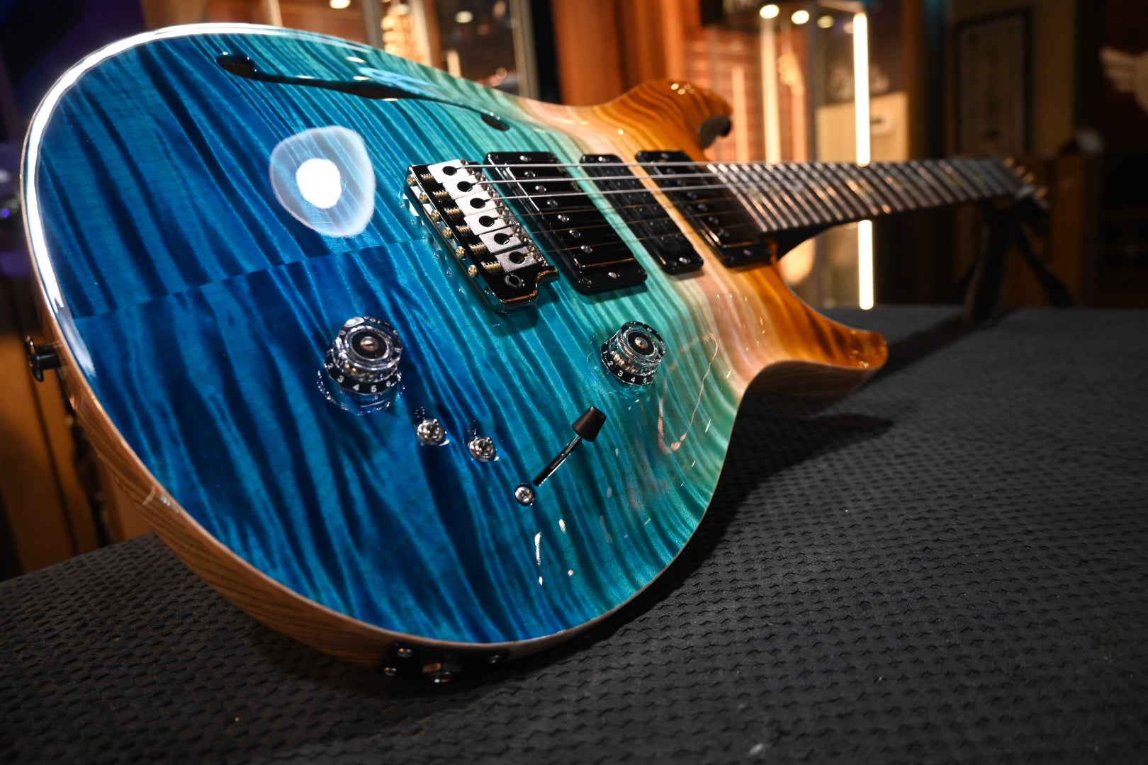 PRS Wood Library Special Semi-Hollow Danville Music 35th Anniversary Artist Top - Beach Fade Guitar #5863 - Danville Music