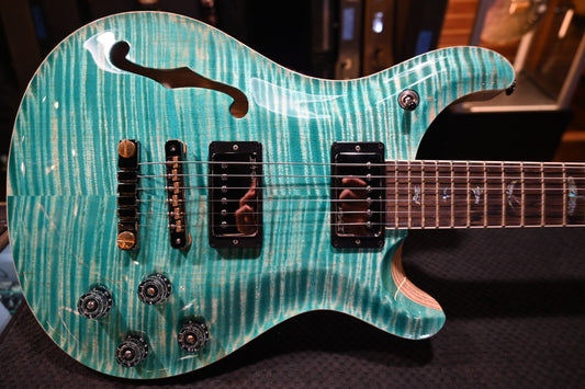 PRS Wood Library McCarty 594 Semi-Hollow Danville Music 35th Anniversary Artist Top - Bahamian Blue Guitar #8197