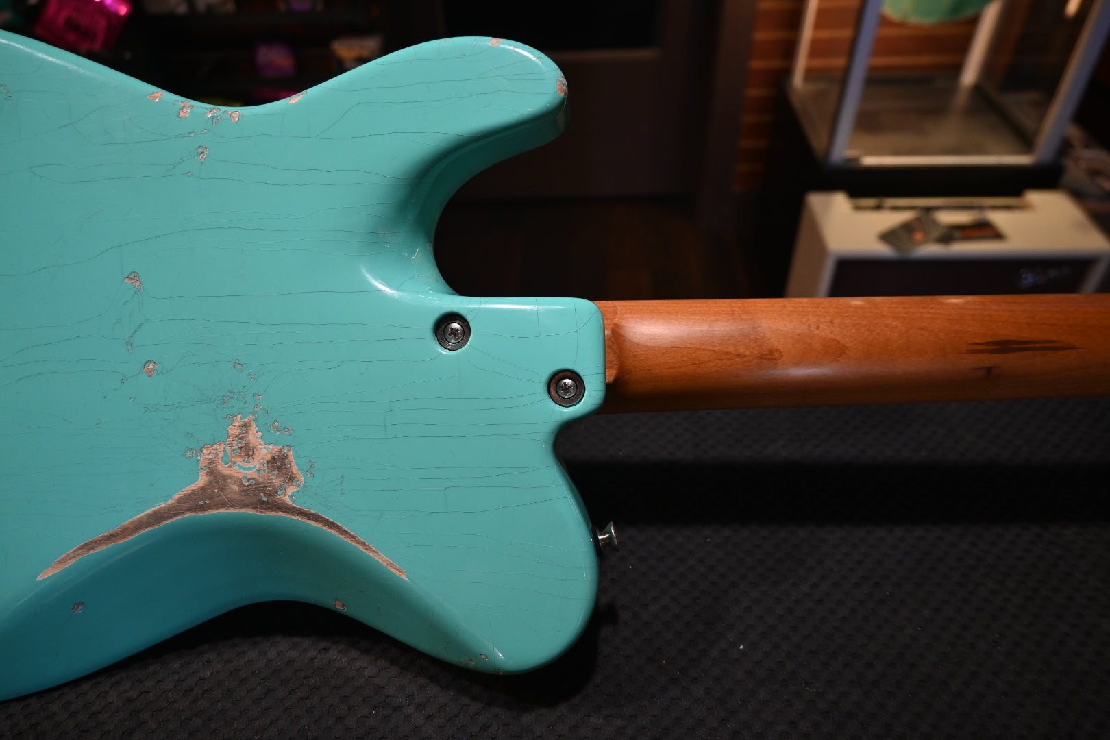 Tom Anderson T Icon In-Distress - Seafoam Green Guitar #725N - Danville Music