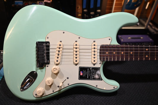 Fender American Ultra Luxe Vintage ‘60s Stratocaster - Surf Green Guitar #5466 - Danville Music